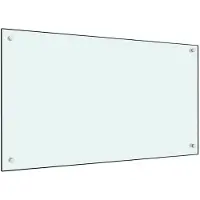 vidaXL Spatscherm keuken 90x50 cm gehard glas melkwit