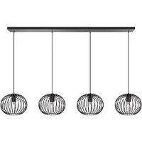 Expo ETH Wire 2.0 balk 120cm/12cm 4x E27 25cm zwart / 2 mtr wire