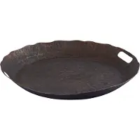 Ptmd Semin Copper Alu Round Rustic Tray Wavy Edge M (Koper, 48x48x5 diameter: 48cm)