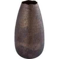 Ptmd Semin Copper Alu Round Rustic Pot Wavy Edge M (Koper, 21x38x21cm)