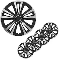 Proplus wieldoppen 4 st terra 16'' zilverkleurig en zwart