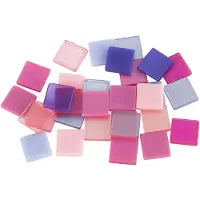 Rayher Hobby 200x Mozaiek tegels kunsthars paars/roze 10x10 - Mozaiektegel