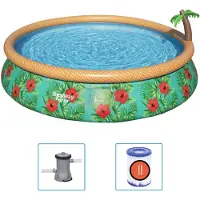 Bestway - Fast - Set - Zwembadset - Paradise - Palms - opblaasbaar - 457x84 - cm