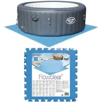 Bestway zwembadbodembeschermers 8 st blauw 58220