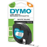 Dymo LetraTag 12mm x 4m Zwart Wit Labels