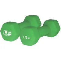 Ufe Neopreen beklede zeshoekige halter (x2) | Maat 2x1,5 kg