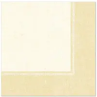 Papstar Servietten "ROYAL Collection Linum", champagner aus Tissue, 1/4 Falz, 4-lagig, Maße: 400 x 400 mm...