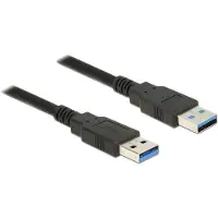 DeLOCK 85061 USB-kabel USB 3.2 Gen1 USB-A stekker, USB-A stekker 1.50 m Zwart