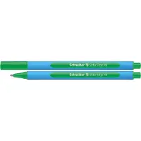 Schneider Slider Edge XB (Extra Breed) Balpen, 1.4 mm, Lichtblau, Groene Inkt, Doos van 10 Pennen (152204)