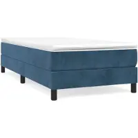 vidaXL Boxspring bed 90x190 cm fluweel donkerblauw
