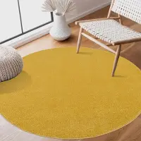 Muratap Uni rond effen laagpolig vloerkleed modern 120 cm rond