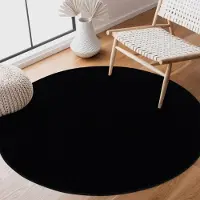 Muratap Uni rond effen laagpolig vloerkleed modern 150 cm rond