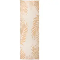 vidaXL Buitenkleed met bladpatroon platgeweven 80x250 cm