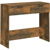 vidaXL Wandtafel 90x36x75 cm bewerkt hout gerookt eikenkleurig