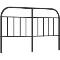 vidaXL Vervangend hoofdbord metaal zwart 140 cm