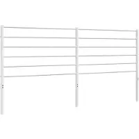 vidaXL Vervangend hoofdbord metaal wit 193 cm
