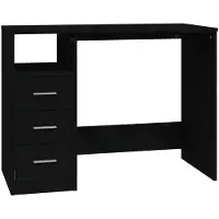 vidaXL Bureau met lades 102x50x76 cm bewerkt hout zwart