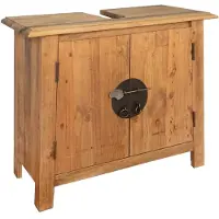 vidaXL Wastafelkast 70x32x63 cm massief grenenhout