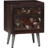 vidaXL Nachtkastje 40x30x50 cm massief gerecycled hout