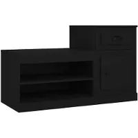 vidaXL Schoenenkast 100x42x60 cm bewerkt hout zwart