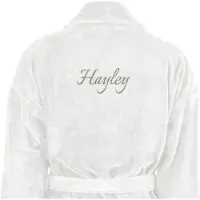 Yoursurprise Badstof badjas voor dames - Met jouw naam - Wit L/XL