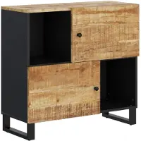 vidaXL Dressoir met 2 deuren 80x33x75 cm massief mangohout