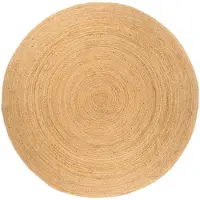 vidaXL Tapijt rond 210 cm gevlochten jute