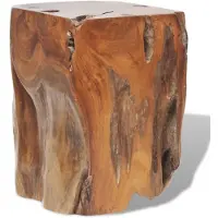 vidaXL massief teakhouten kruk - bruin, 40 x 30 x 30 cm