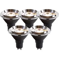 LUEDD Set van 5 GU10 dim to warm LED lampen AR70 6W 2000K-3000K