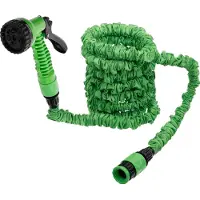 Bgs Waterslang textiel flexibel met tuinhanddouche met 7 functies 3 - 10 m