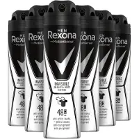 Rexona 6x Men Deodorant Spray Motion Sense Invisible Black & White 150 Ml