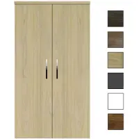 Sanicare kolomkast met chromen greep 67x160x32cm grey-wood