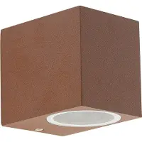 QAZQA Industriële wandlamp roestbruin IP44 - Baleno