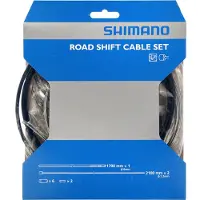 Shimano Road Schakelkabelset - Complete Schakelkabelset voor Racefiets - SIS Buitenkabel - 2 Binnenkabels - Zwart