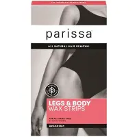 Parissa Legs & Body 24 biologisch afbreekbare waxstrips voor thuisontharing met kant-en-klare grote waxstrips voor alle haartypen, roze (PW-ST40)