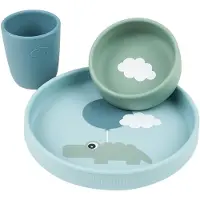 Done by Deer Silicone Dinner Set Happy Clouds Transparant