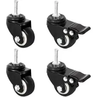 vidaXL Wielen voor plantenbak 4 st 8x3,5x8 cm ijzer zwart