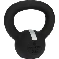 Avento Kettlebell - 6 kg - Gietijzer - Zwart/Zilvergrijs