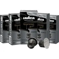 Lavazza Espresso Ristretto Koffiecups - 100 Nespresso Cups - Koffie Blend van Arabica & Robusta - Intensiteit: 12/13 - 10 x 10 Aluminium Capsules