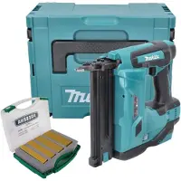 Makita DBN 500 ZJ Accu-opsteekspijkermachine 18 V 15-50 mm + Makpac + opsteeknagels J-Box 8000 stuks -...
