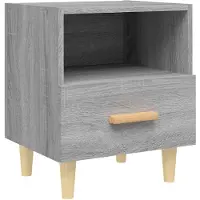 vidaXL Nachtkastje 40x35x47 cm grijs sonoma eikenkleurig