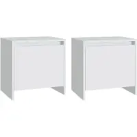 vidaXL Nachtkastjes 2 st 45x34x44,5 cm bewerkt hout wit