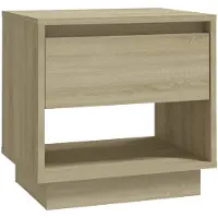 vidaXL Nachtkastje 45x34x44 cm bewerkt hout sonoma eikenkleurig