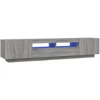 vidaXL 2-delige Tv-meubelset met LED bewerkt hout grijs sonoma eiken