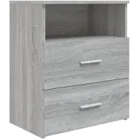 vidaXL Nachtkastje 50x32x60 cm grijs sonoma eikenkleurig
