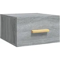 vidaXL Nachtkastje wandgemonteerd 35x35x20 cm grijs sonoma eikenkleur