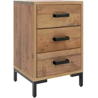 vidaXL Nachtkastje 40x30x55 cm gerecycled massief grenenhout bruin