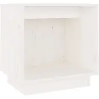 vidaXL Nachtkastje 40x30x40 cm massief grenenhout wit