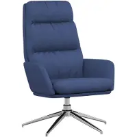vidaXL Relaxstoel stof blauw