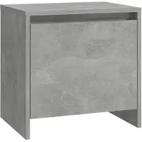 vidaXL Nachtkastje 45x34x44,5 cm bewerkt hout betongrijs